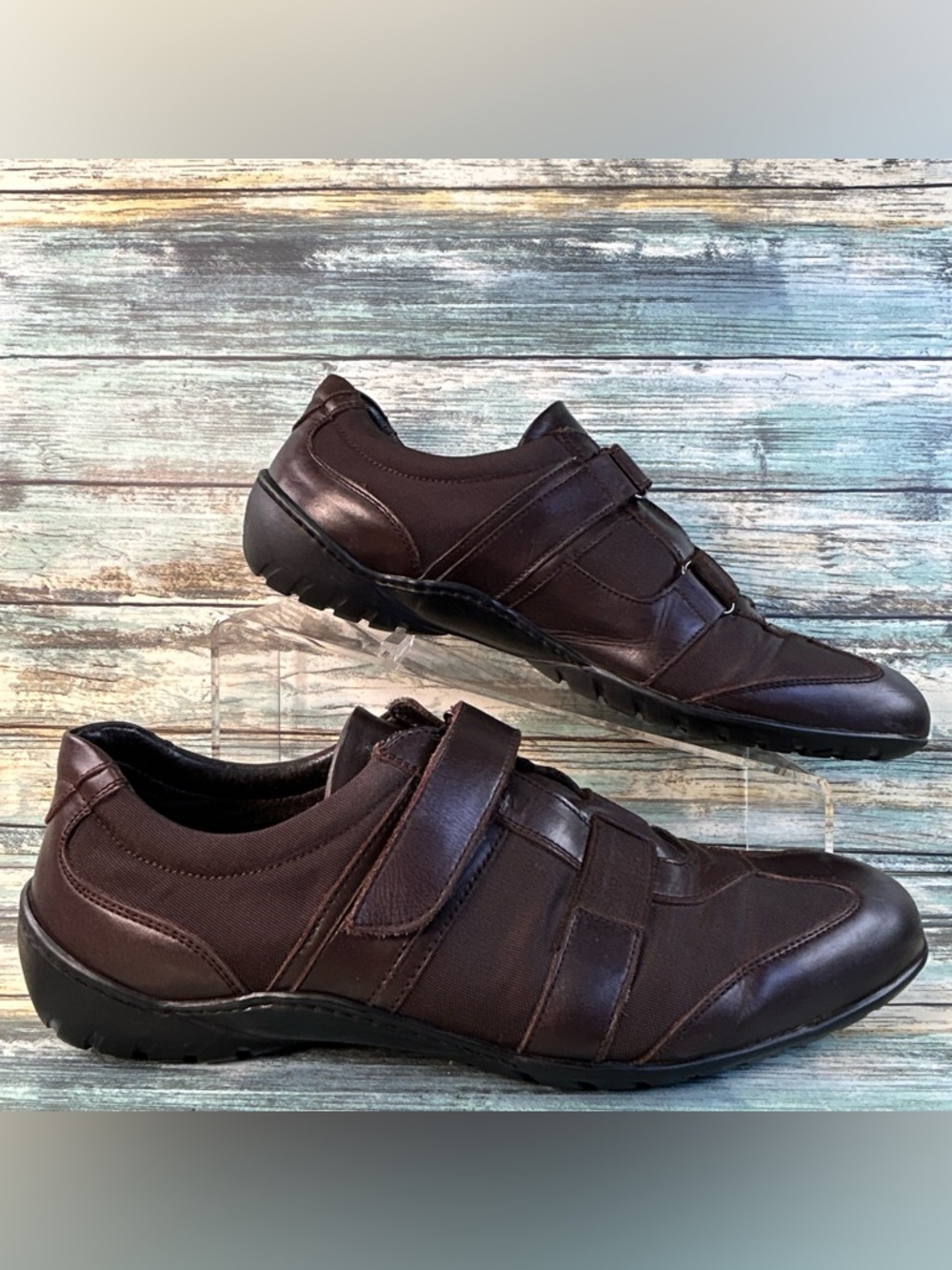 To Boot New York Sport Sneaker Mens 8.5 Brown Leather/Mesh Handmade Casual Shoe